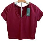 Wild Fable Women's Maroon Short Sleeve Cropped T-Shirt - Size Large - NWT Photo 0