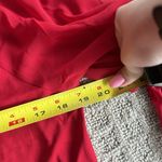 eight eight eight Zero 2 Eight Womens Medium M Red Long Sleeve Blouse High Neck 3/4 Sleeve Photo 4