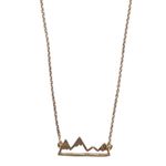 Gold Tone Mountain Necklace Gold Photo 5