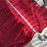 Emery Rose White Heart Print on Red Baby Doll Dress Size Small Photo 5