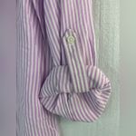 Velvet Heart  L Purple Striped Button Down Pocketed Shirt Photo 2