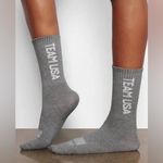 SKIMS  Gray Team USA Socks NEW Photo 1