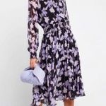 O.P.T One Pretty Time On The Run Long Sleeve Chiffon Midi Dress M Black Size M Photo 0