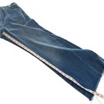 Frame  Le Baggy Palazzo Jeans Altered Raw Hem Size 26 Wide Leg Flare Medium Wash Photo 14