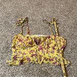 For Love & Lemons  Beaumont Top in Yellow Floral Size Small Photo 8