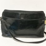 Brahmin  Vintage Black Leather Crossbody Shoulder Bag Photo 3