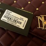 Badgley Mischka NWT convertible Crossbody Purse Bag w/Diamond Quilting; Plum Photo 8