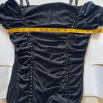 ENTRY  Black Off Shoulder Ruched Studded Top Photo 4