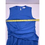 Frame Ruched Sleeveless Cotton Midi Dress In Coastal Blue Size s Photo 8