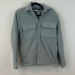 Aritzia  TNA Cozy Fleece Boyfriend Shirt Shacket Jacket Sage Green 1 (XS) Photo 0