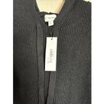 The Drop Womens Large Claudia Black Ribbed Sweater Dress Hooded Preppy NEW Photo 2