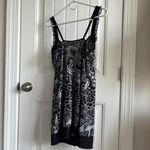 Black and White Floral Lace Tank Mini Dress/Nightgown Photo 3