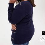 Torrid NWT  Tinsel Stripe Sweater Navy Size 3X Photo 1