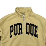 Zoozatz NWT Purdue Boilermakers Quarter Zip Cropped Sweatshirt Womens Small Yellow NCAA Photo 1