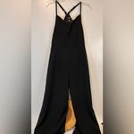 Francesca’s Mi Ami Black Jumpsuit Lace Back Wide Leg Sleeveless Women’s Large Photo 2