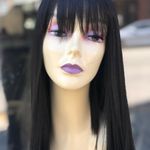 Blunt cut bob dark brown/black wig bangs 2020 Brown Photo 5