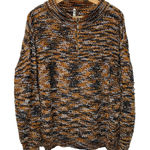 Leo & Nicole  Medium Mock Turtle Neck Zip Sweater Medium Brown Photo 0