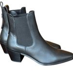 frame denim Frame Le Lexington Black Leather Pointed Toe Chelsea Boots Size 36 NWOB Photo 0