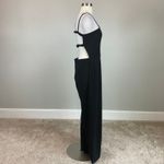AQUA Black Backless Wide Leg Jumpsuit Size 8 by Sleeveless with Pockets Photo 3