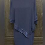 Enfocus Studio sleeveless blue sequins dress M Photo 0