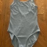 H & M Women's One Piece Light Blue Swimsuit Bathing Suit High Leg Photo 7