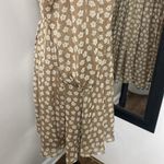 Storia Cottagecore floral Brown Floral Square Neck Dress with puffy sleeve feminine Photo 5