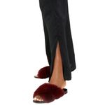 Revolve NWT PLUSH Faux Silk Crop Top & Wide Leg with Slit Black PJ Set Sz S Photo 2