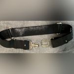 Badgley Mischka  Women’s Italian Leather Black  Metallic Adjustable Belt Photo 8