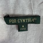 For Cynthia  Sz S Shirt Dress Linen Blend Shark Bite Hem Ruched Pockets Lagenlook Photo 7