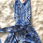 Lilly Pulitzer Blue Floral Romper Photo 0