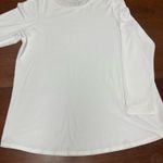 J.Jill basic white long sleeve cotton and spandex tshirt size L Photo 1