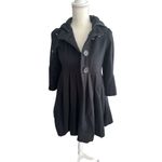 AQUA Black Jersey Hooded Jacket Coat Size XS Photo 2