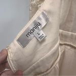 Maniju ivory formal lace top open back maxi dress size large style m24901 Photo 5