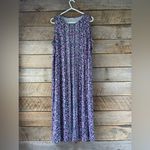 J.Jill Women’s Size XL Maxi Dress Stretch Sleeveless Long floral Purple Blue Photo 1