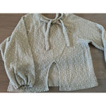 Blu Pepper  Sage Green Polka Dot Long Sleeve Sweater Small Photo 3