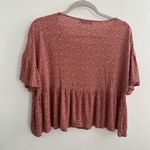 Anthropologie Top Tiered Blouse LARGE Rustic orange Floral Boho Cottagecore Photo 2