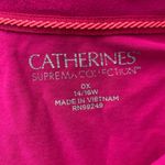 Catherines  Short Sleeve Polo Shirt 14 Pink Buttons Collared Stretch Knit Photo 5