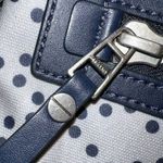 Fossil  Dawson Polka Dot Crossbody Bag Purse Gray Navy Mustard Adjustable Strap Photo 6