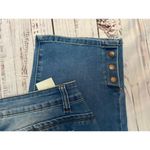 Sandpiper Mid Rise Capri Womens 22 Super Stretch Snap Hem Medium Wash Pocket NWT Blue Size undefined Photo 4