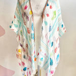 Soft Surroundings  Seashell Swim Cover Up Beach Kimono Boho Resortwear OS Photo 0