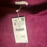 ZARA NWT  Velvet‎ High-Waisted Purple Shorts Sz M Photo 3