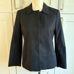 Theory  Women's Black Blazer Jacket Size 6 Tailored Fit Cropped Photo 0