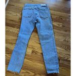 RE/DONE  Jeans 90s High Rise Ankle Crop Destroy Skinny Raw Hem Size 28 Light Wash Photo 1