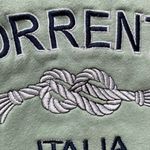Green white pastel Sorrento Italy embroidered crewneck Size L Photo 3