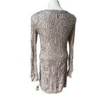 NWT, INC Coated Gold Metallic Cable Knit Crew Neck Sweater Dress or Tunic, Sz M Size M Photo 6