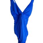 La Blanca Island Goddess Multi-Strap Cross-Back Sapphire Blue One Piece Swimsuit Photo 2