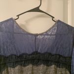 We The Free  Shirt Women's Gray Blue Long Sleeve Lacey Henley Top Size Unknown Photo 9