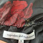 Cupcakes & Cashmere Black Red Floral Halter Dress Small Black Photo 6