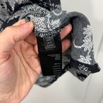 Anthropologie  Size 8 Black, White Floral Print Satin Midi Skirt Photo 5