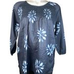 NWT Grand & Greene Top Sise M Blouse Blue Crochet Size M Photo 0